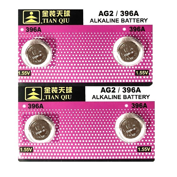 Tianqiu 20pcs AG2 396A LR726 LR59 Alkalisch Batterien Uhr Knopfzellen 