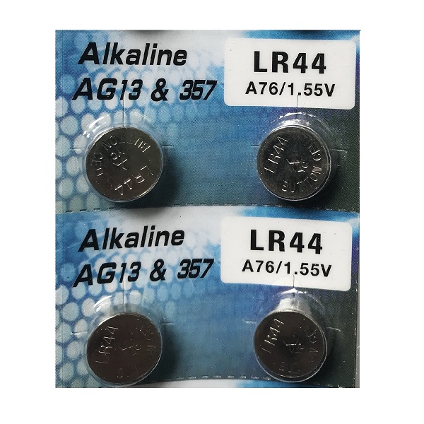 AG13 SR44SW LR44 A7a6 GP76A 357 Button Alkaline Battery (4 Pieces)