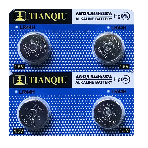 TIANQIU AG13 SR44SW LR44 357 Alkaline Button Battery (4 Pieces)