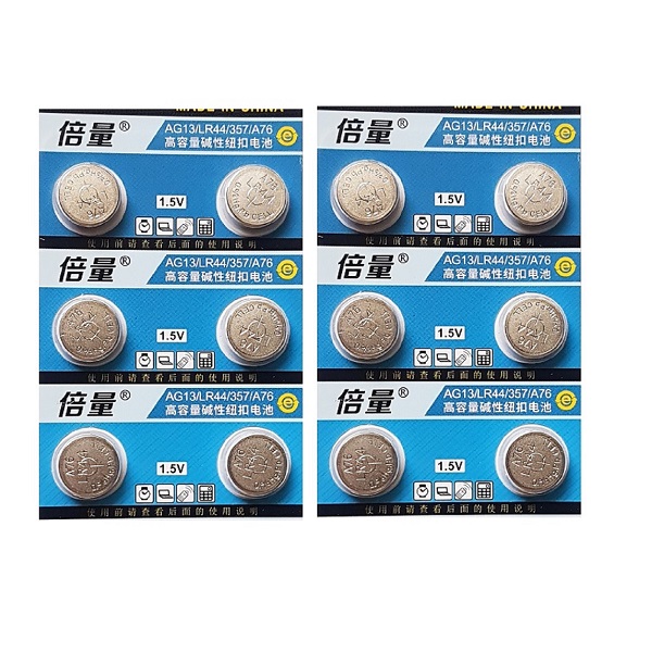 AG13 / 357A / LR44 Alkaline Button Cell Battery (Qty. 2)