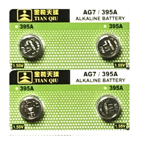 TIANQIU AG7 SR927SW 395 Alkaline Button Battery (4 Pieces)