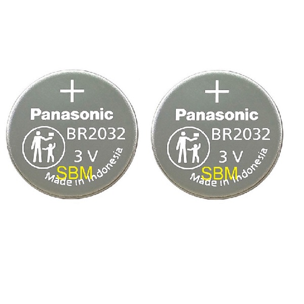 Panasonic BR2032 High Temperature  -30℃ to 80℃ Lithium Cell Button Industrial Battery (2 Pieces)
