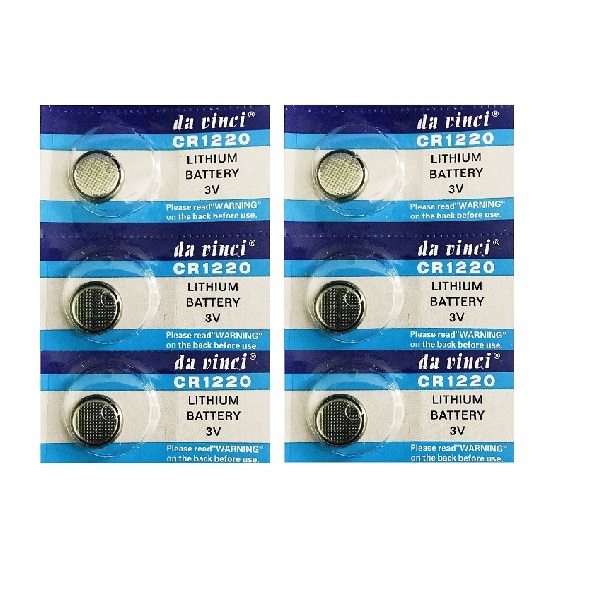 DaVinci CR1220 Lithium Cell Button Battery (6 Pieces)