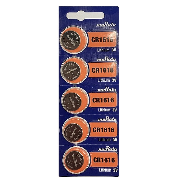 muRata CR1616 Lithium Cell Button Battery (5 Pieces)