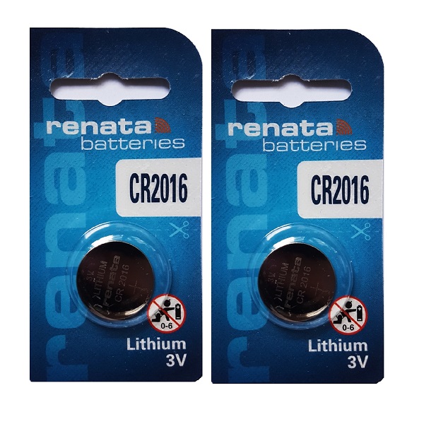 Renata CR2016 Lithium Cell Button Battery (2 Pieces)