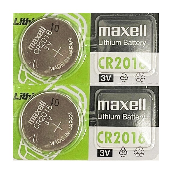 Maxell CR2016 Lithium Green Card Cell Button Battery (2 Pieces)