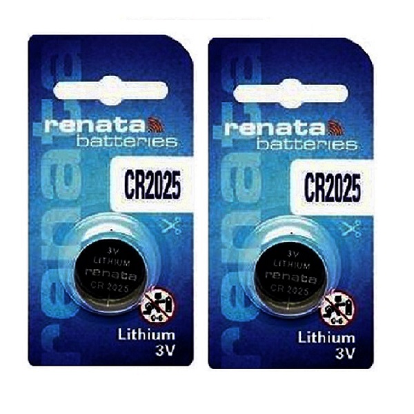 Renata CR2025 Lithium Cell Button Battery (2 Pieces)