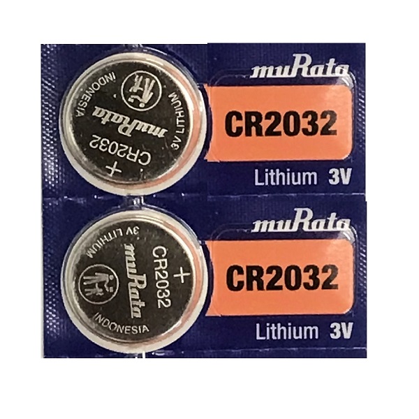 muRata CR2032 Lithium Cell Button Battery (2 Pieces)