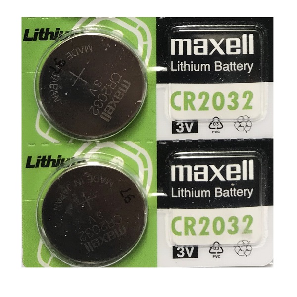 Maxell CR2032 Lithium Cell Button Battery (2 Pieces)