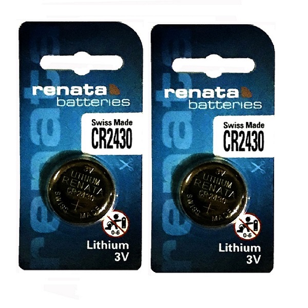 Renata CR2430 Lithium Cell Button Battery (2 Pieces) 
