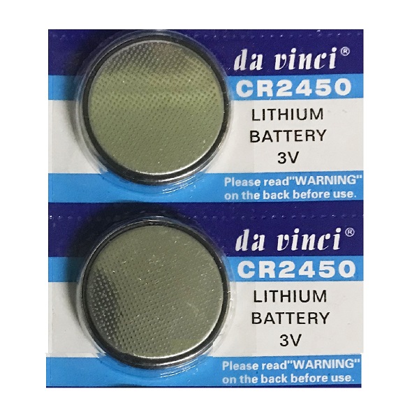 DaVinci CR2450 Lithium Cell Button Battery (2 Pieces)