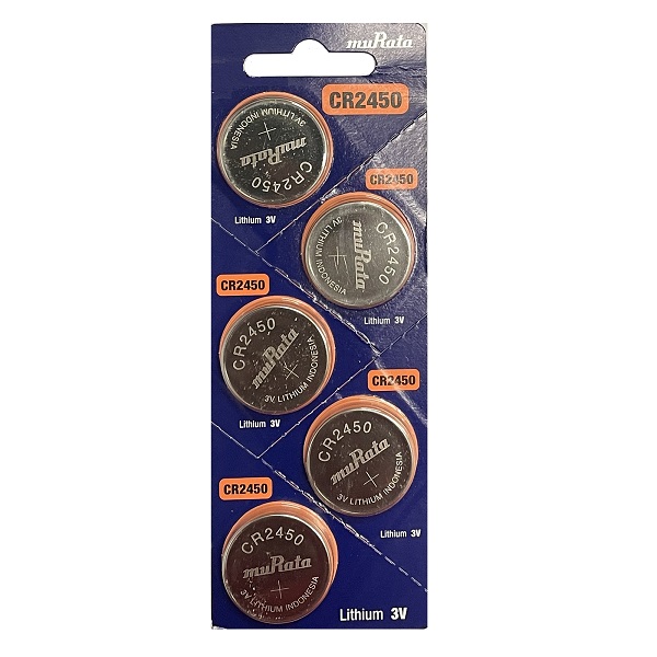 muRata CR2450 Lithium Cell Button Battery (5 Pieces)