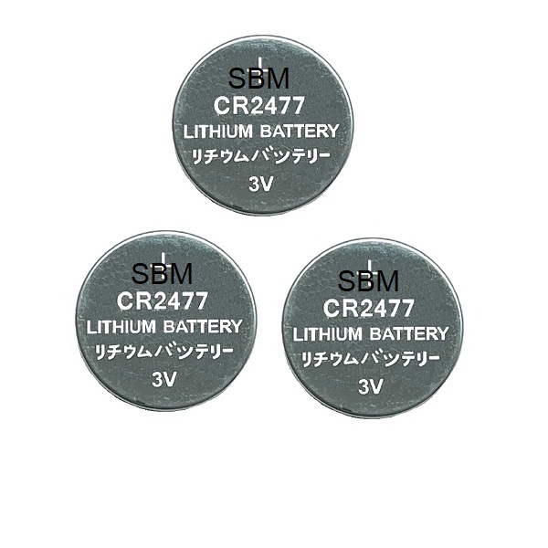 CR2477 Lithium Cell Button Industrial Battery (3 Pieces)