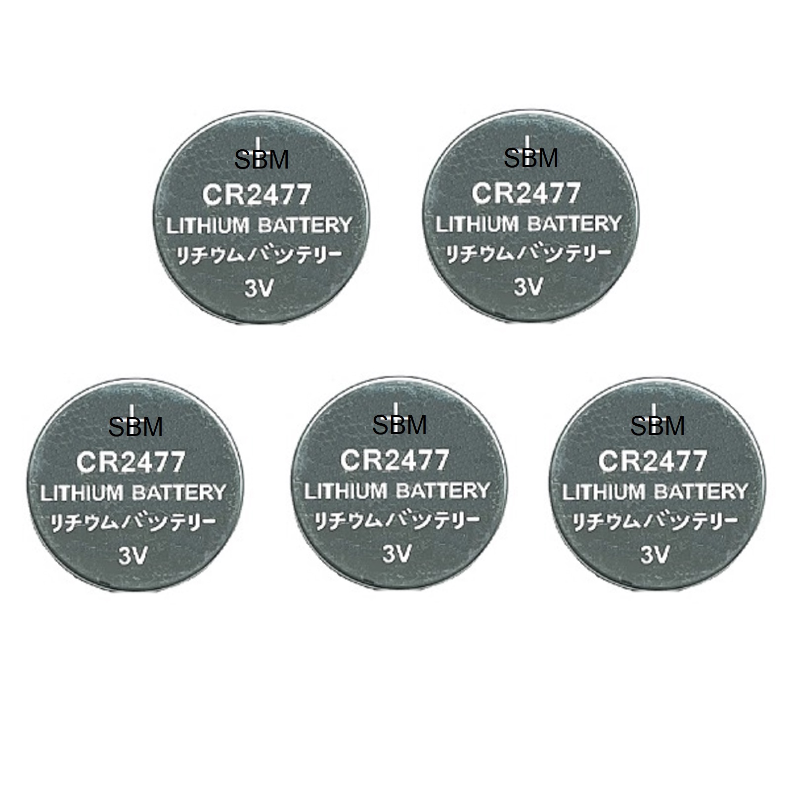 CR2477 Lithium Cell Button Industrial Battery (5 Pieces)