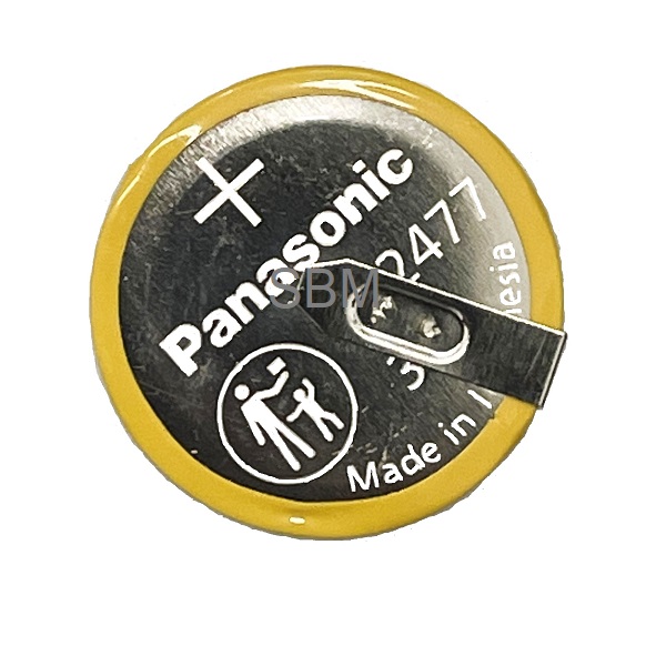 Panasonic CR2477/HFN Lithium Cell Button Industrial Battery with 2-Pins Leg Length 20mm (1 Piece)