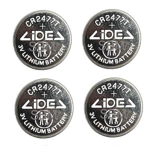LIDEV CR2477 CR2477T 1100mAh Lithium Cell Button Industrial Battery (4 Pieces)