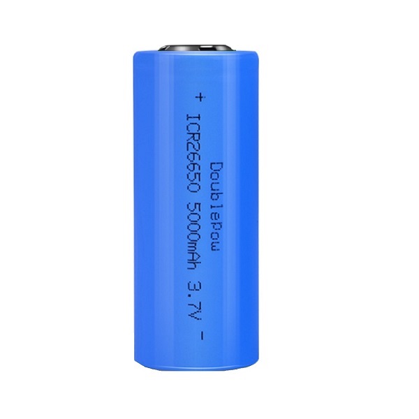Doublepow 26650 5000mAh Li-on Rechargeable Flat Head Battery (1 Piece) 