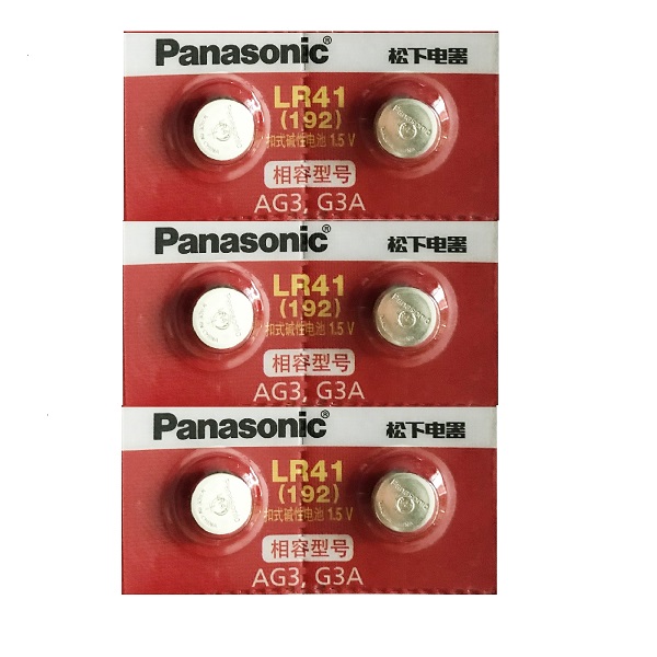 Panasonic LR41 AG3 SR41SW 392 Alkaline Button Battery (6 Pieces)