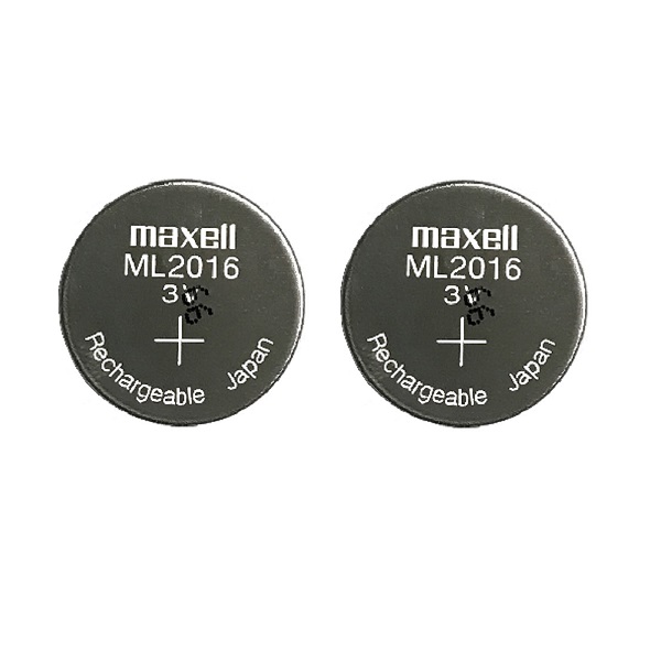 Maxell ML2016 3V Rechargeable Lithium Cell Button Battery (2 Pieces)
