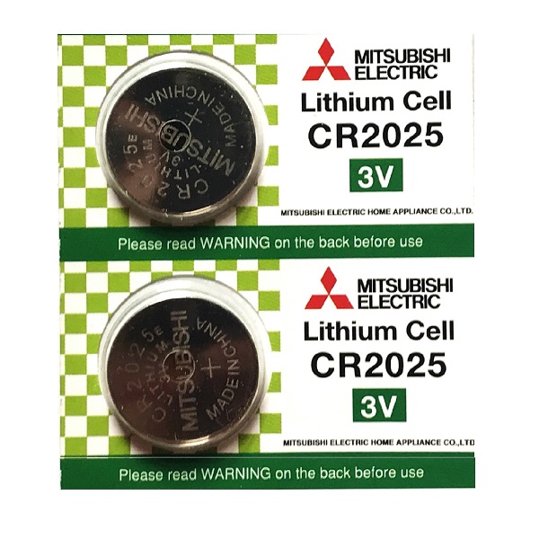 Mitsubishi CR2025 Lithium Cell Button Battery (2 Pieces)