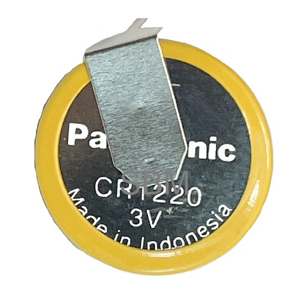 Panasonic CR1220 T6 Cell Button Industrial Battery 10mm Leg Length (2 Pieces)
