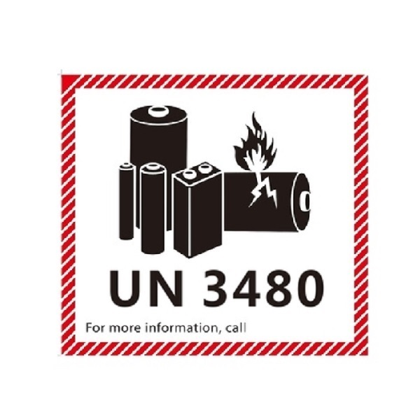 UN3480 IATA DGR Hazard Class 9 Label 12x11cm (50 Pieces)