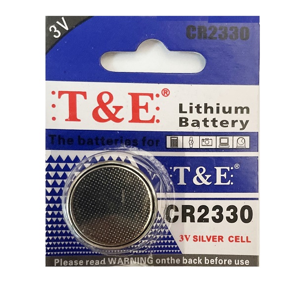 T&E CR2330 Lithium Cell Button Battery (1 Piece)