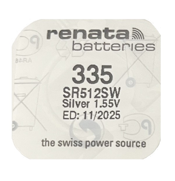 Renata 335 SR512SW Silver Oxide Button Battery (1 Piece)