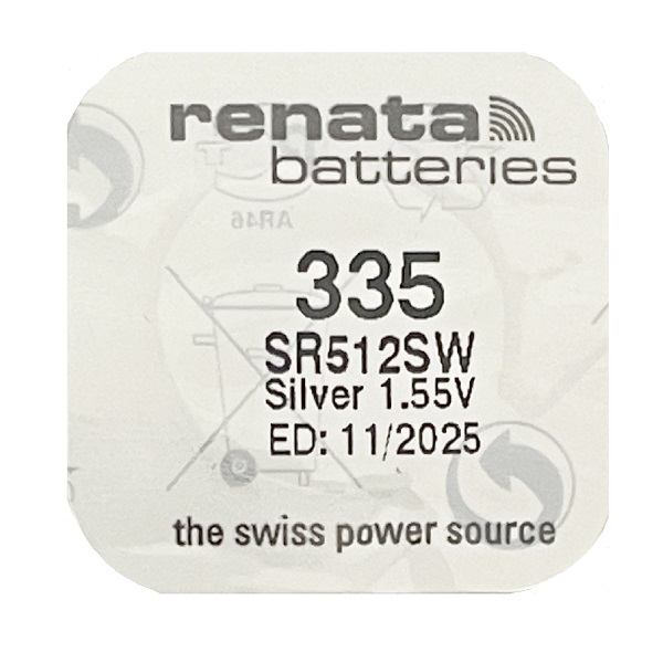 Renata 335 SR512SW Silver Oxide Button Battery (1 Piece)