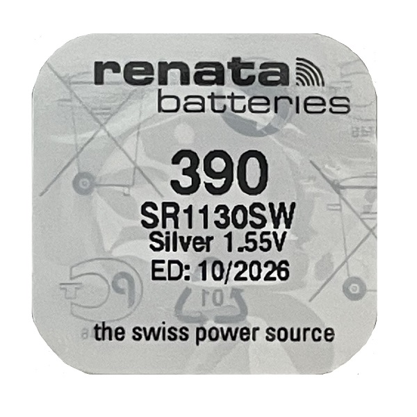 Renata 390 SR626SW Silver Oxide Button Battery (1 Piece)