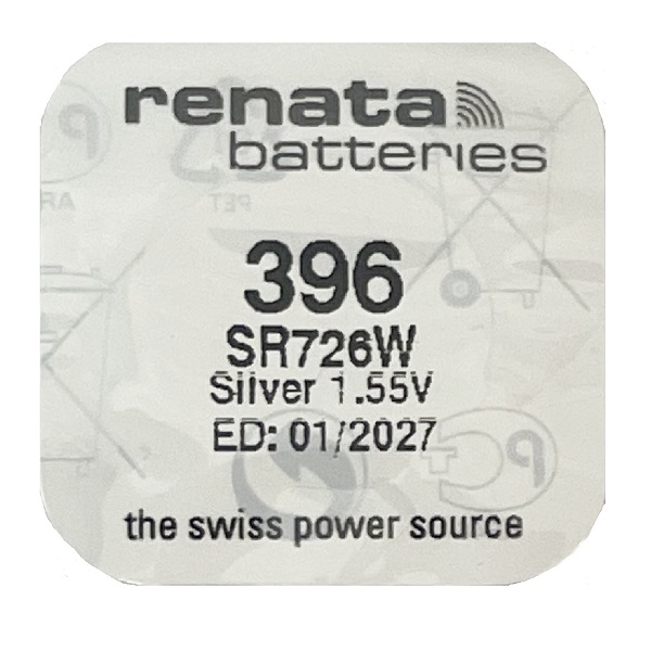Renata 396 SR726SW Silver Oxide Button Battery (1 Piece)