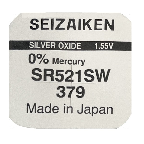 Seizaiken 379 SR521SW Silver Oxide Button Battery (1 Piece)