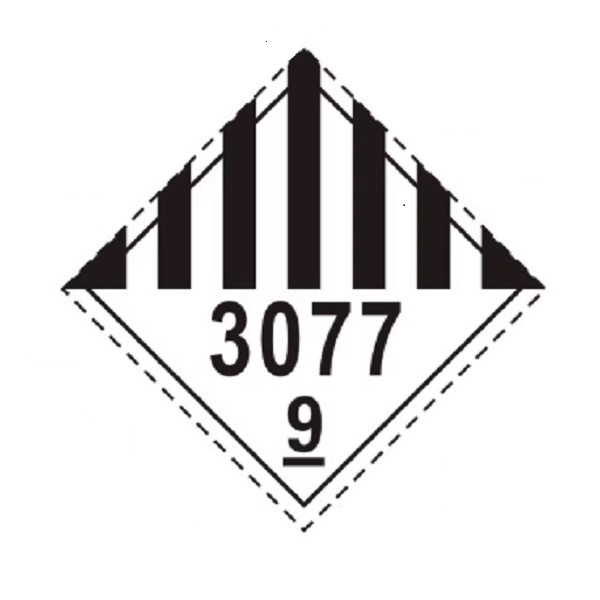 IATA UN3077 DGR Hazard Class 9 Label 10 x 10cm (50 Pieces)
