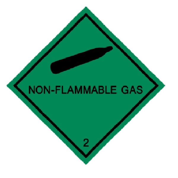 IATA DGR Hazard Label Class 2 Non-Flammable Gas (50 Pieces)