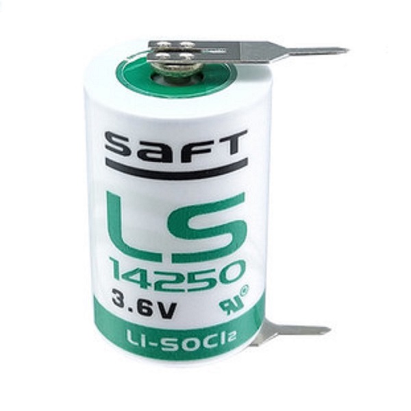 SAFT LS14250 3.6V with 2 Pin Welding foot Lithium Thionyl Chloride (Li-SOCl2) Cylindrical Battery (1 Piece)