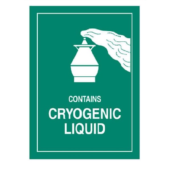 IATA DGR Hazard Contains Cryogenic Liquid Label 7.4 x 10.5cm (50 Pieces)