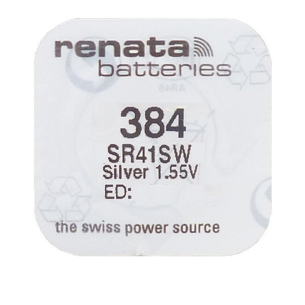 Renata 384 SR621SW AG1 LR621 Silver Oxide Button Battery (1 Piece)