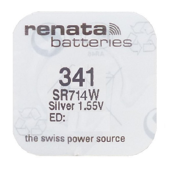 Renata 341 SR714SW Silver Oxide Button Battery (1 Piece)