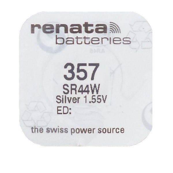Renata 357 SR44W Silver Oxide Button Battery (1 Piece)