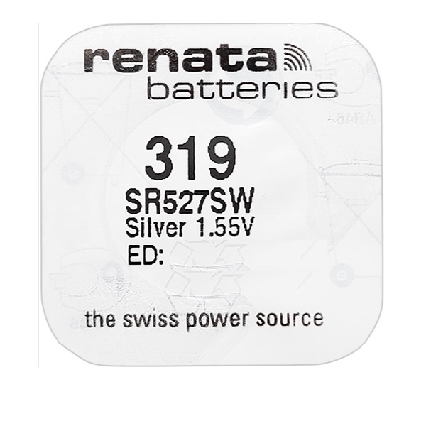 Renata 319 SR527SW Silver Oxide Button Battery (1 Piece)