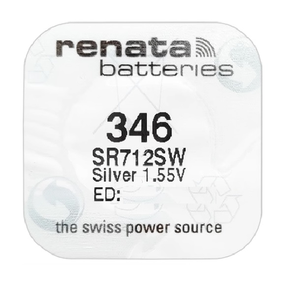 Renata 346 SR712SW Silver Oxide Button Battery (1 Piece)