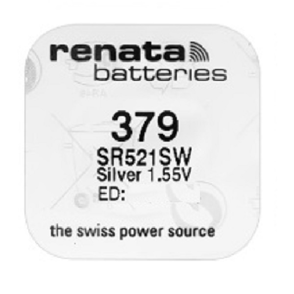 Renata 379 SR521SW Silver Oxide Button Battery (1 Piece)