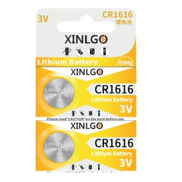 XINLGO CR1616 Lithium Cell Button Battery (2 Pieces)