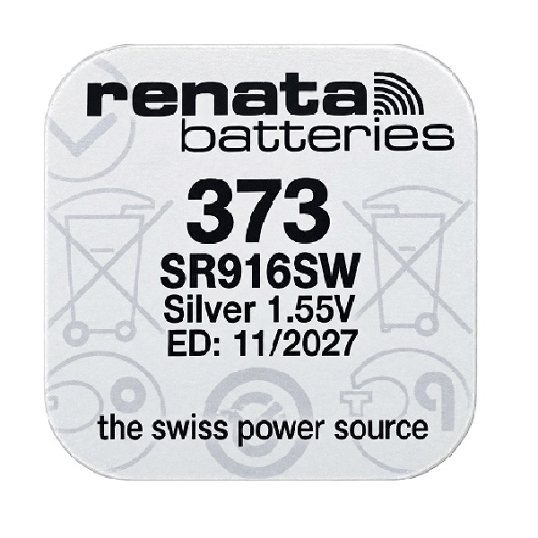 Renata 373 SR916SW Silver Oxide Button Battery (1 Piece)