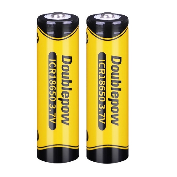 Doublepow 18650 1200mAh LSD Li-on Rechargeable Pointed Head Battery (2 Pieces)
