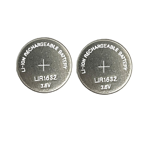 LIR1632 3.6V Rechargeable Lithium-ion Cell Button Industrial Battery (2 Pieces)