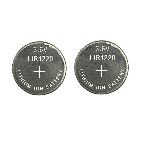 LIR1220 3.6V Rechargeable Lithium-ion Cell Button Industrial Battery (2 Pieces)