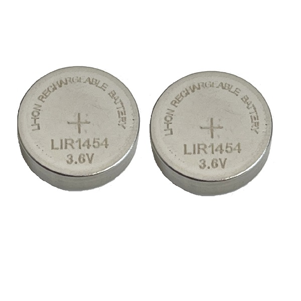 LIR1454 3.6V TWS Bluetooth Headset Rechargeable Li-Ion Cell Button Industrial Battery (2 Pieces)