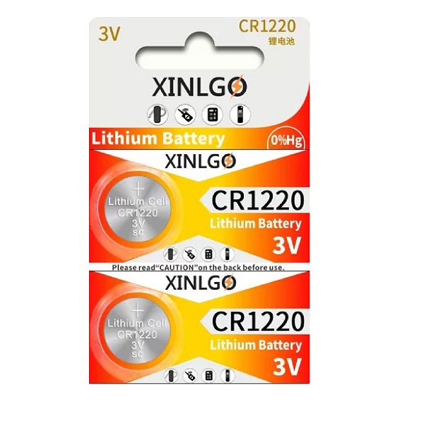 XINLGO CR1220 Lithium Cell Button Battery (2 Pieces)