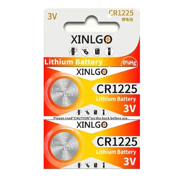 XINLGO CR1225 Lithium Cell Button Battery (2 Pieces)